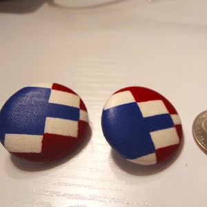 African Print Button Earrings! BUNDLE TO SAVE!